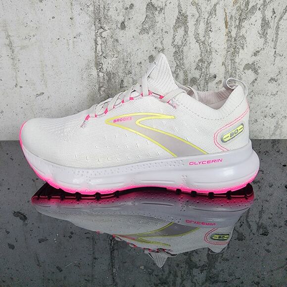 MSRP $195 Brooks Glycerin GTS 20 StealthFit Size 8 Pink White - Picture 2 of 7